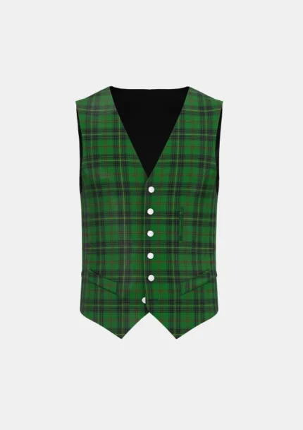 Hislop Hunting Tartan Waistcoat Front