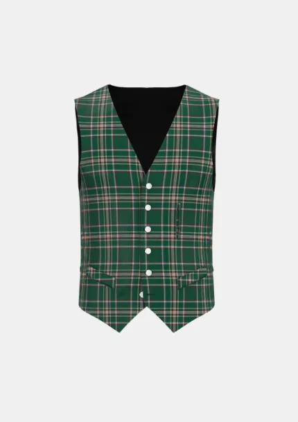 Hogan Tartan Waistcoat Front
