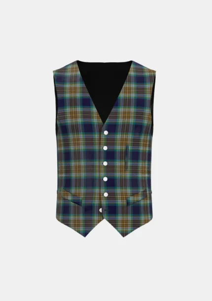 Holyrood Tartan Waistcoat Front