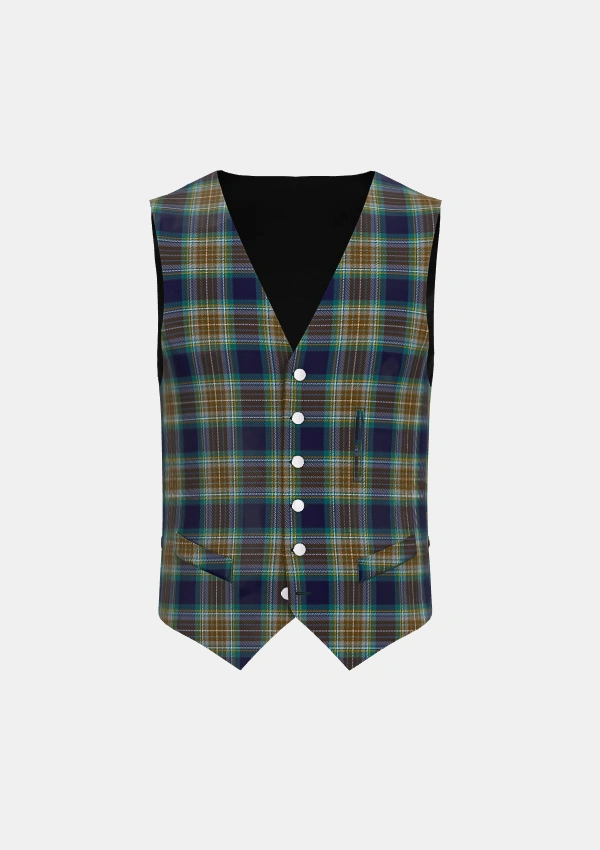 Holyrood Tartan Waistcoat Front Holyrood Tartan Waistcoat Front