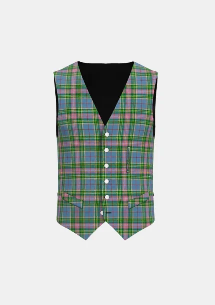 Isle of Man Tartan Waistcoat Front