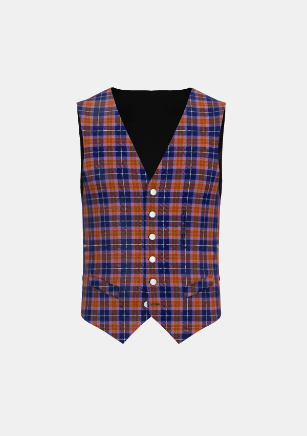 Kane Arran Tartan Waistcoat Front Kane Arran Tartan Waistcoat Front