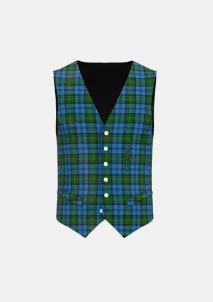 Kerr Hunting Tartan Waistcoat Front