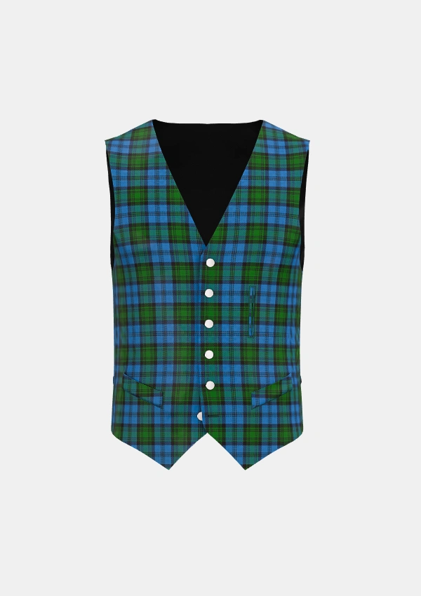 Kerr Hunting Tartan Waistcoat Front Kerr Hunting Tartan Waistcoat Front