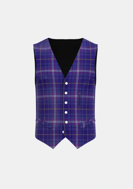 Kilmarnock Football Club Tartan Waistcoat Front