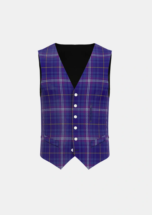 Kilmarnock Football Club Tartan Waistcoat Front Kilmarnock Football Club Tartan Waistcoat Front