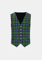 Lanarkshire Tartan Waistcoat Front