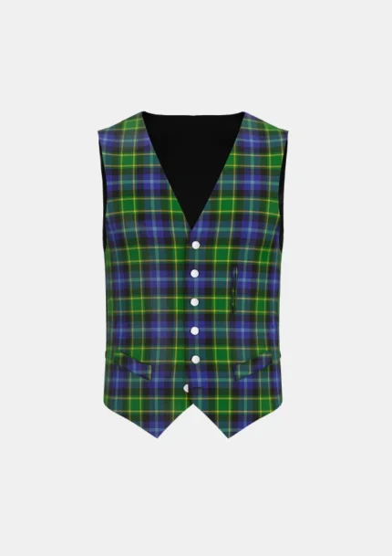 Lanarkshire Tartan Waistcoat Front