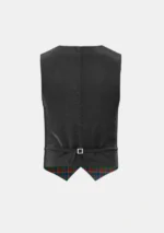 Lands End Maroon Tartan Waistcoat Back