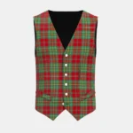 Leask Tartan Waistcoat Front