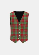 Leask Tartan Waistcoat Front