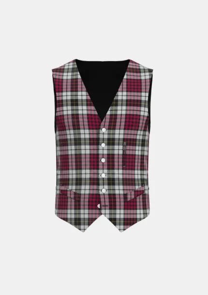 Little Dress Tartan Waistcoat Front