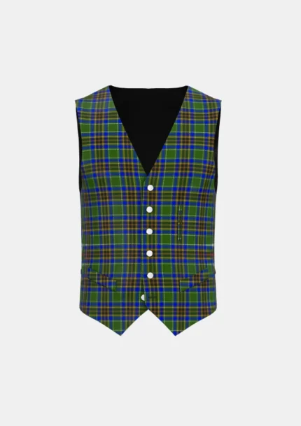 Liverpool Plains Tartan Waistcoat Front