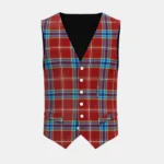 Lobster Fishery Tartan Waistcoat Front
