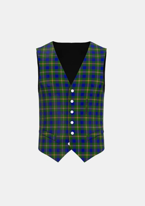 Loch Tay Tartan Waistcoat Front Loch Tay Tartan Waistcoat Front