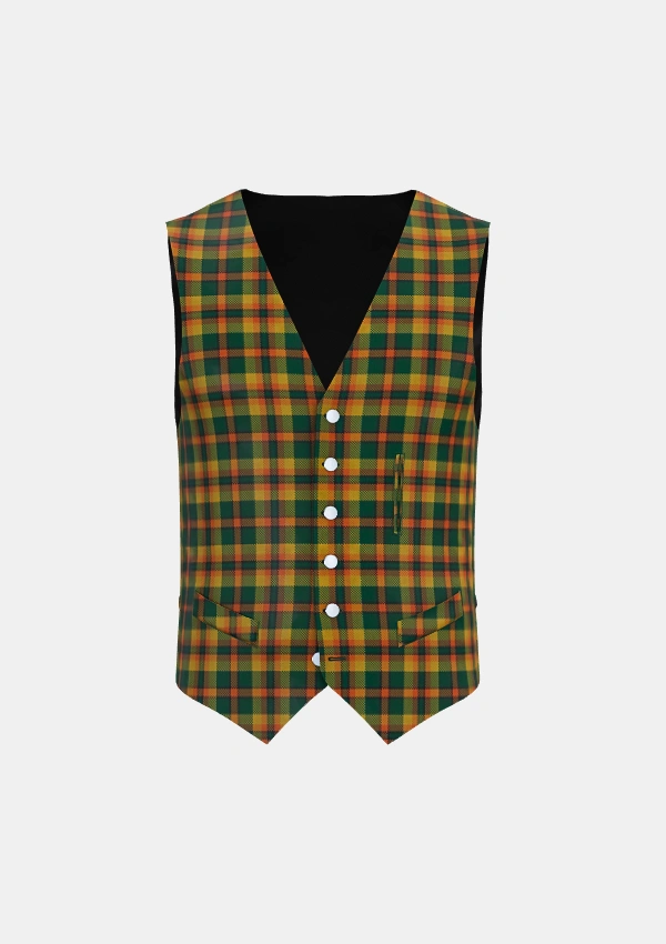 Londonderry County Tartan Waistcoat Front Londonderry County Tartan Waistcoat Front