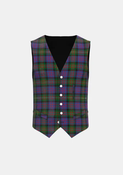 MacDonell of Glengarry Tartan Waistcoat Front