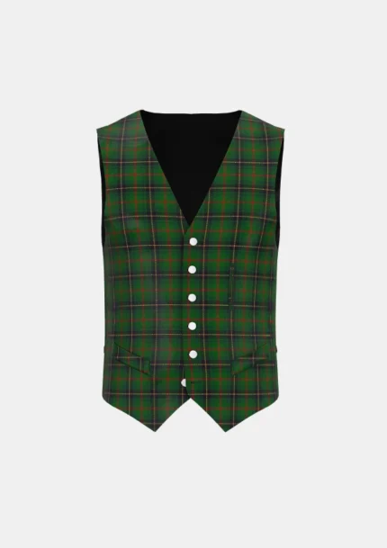 MacSween Hunting Tartan Waistcoat Front