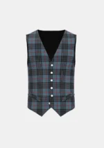 Mackay Blue Tartan Waistcoat Front