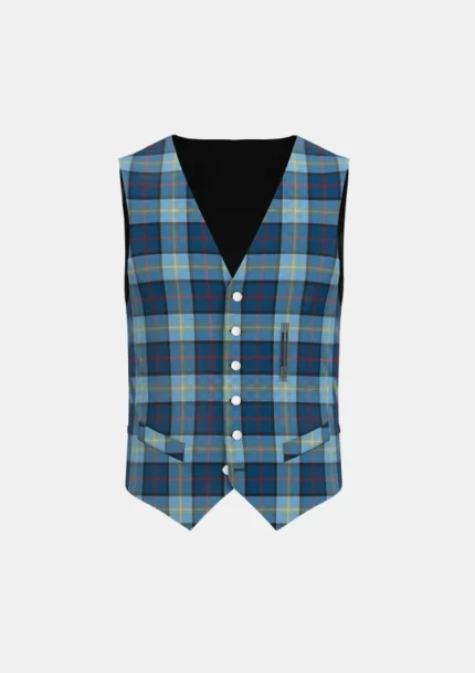 Madras College Tartan Waistcoat Front