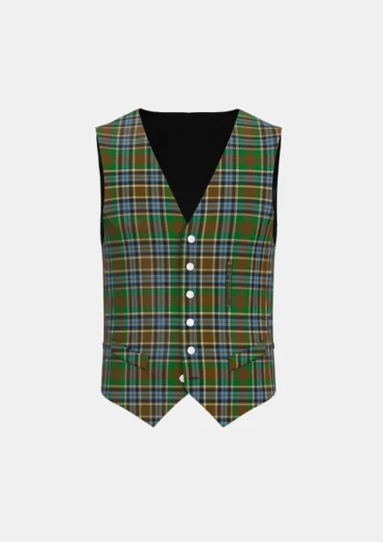 Massey Tartan Waistcoat Front