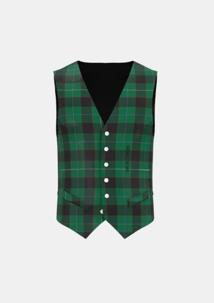 Mather Matthew James Tartan Waistcoat Front