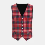 McKee Dot Tartan Waistcoat Front