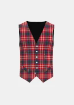 McKee Dot Tartan Waistcoat Front