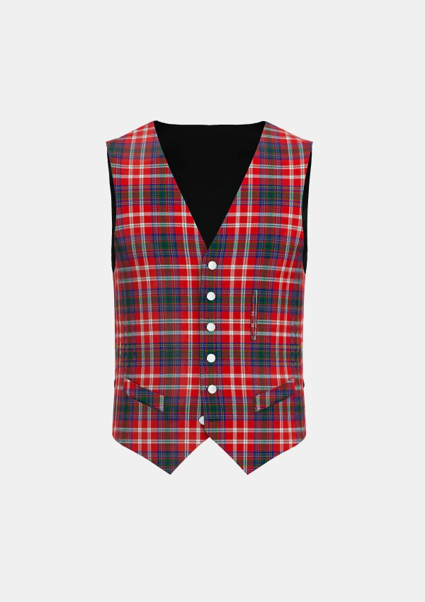 McKee Dot Tartan Waistcoat Front McKee Dot Tartan Waistcoat Front