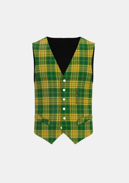 Meredith of Wales Tartan Waistcoat Front