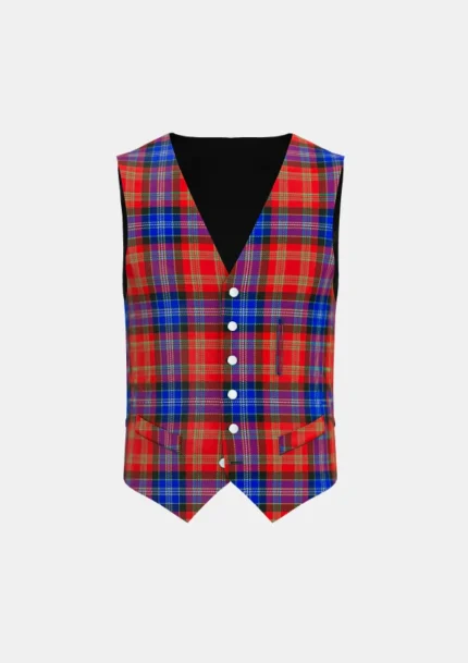 Moir Tartan Waistcoat Front
