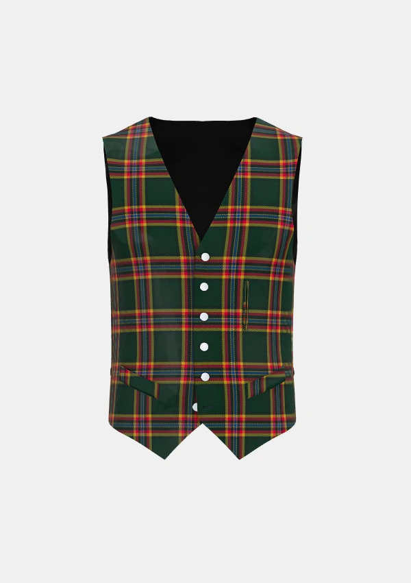 Moran Family Tartan Waistcoat Front Moran Family Tartan Waistcoat Front