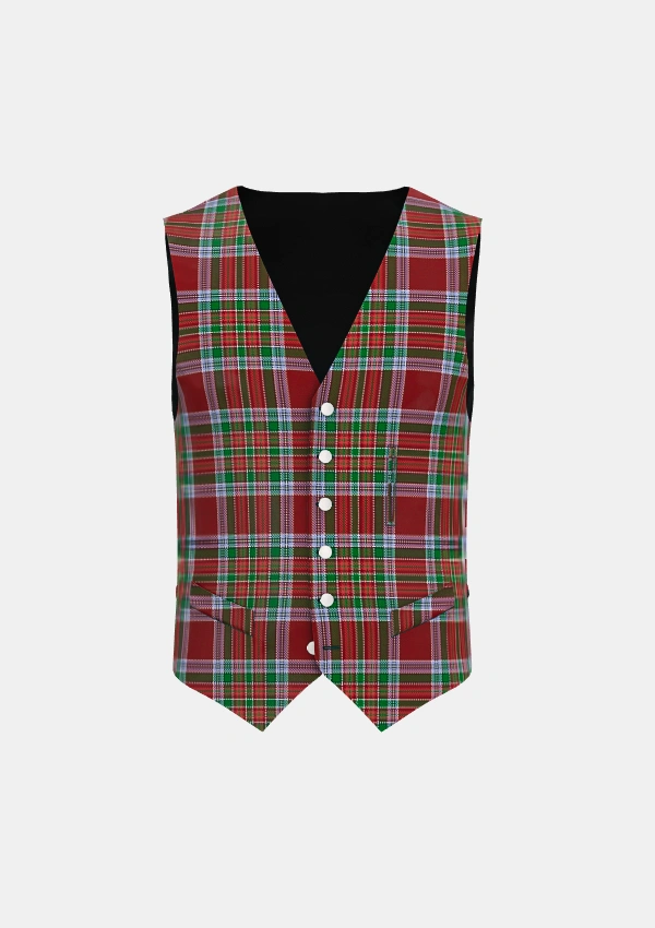 Moss McBain Chief Tartan Waistcoat Front Moss McBain Chief Tartan Waistcoat Front