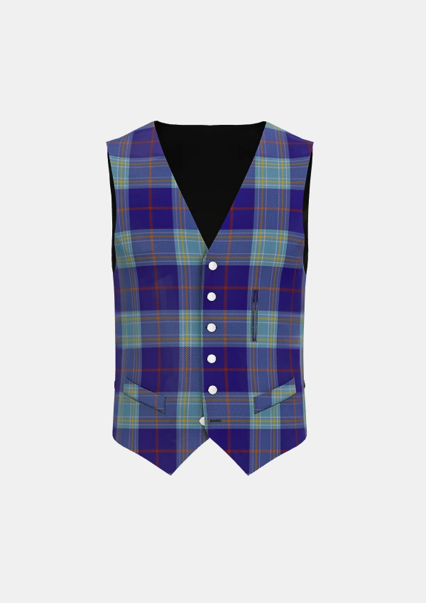 Musselburgh Tartan Waistcoat Front Musselburgh Tartan Waistcoat Front