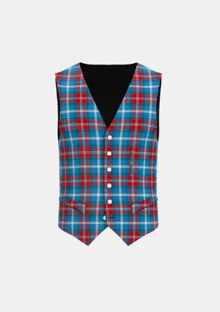 Norwegian Centennial Tartan Waistcoat Front