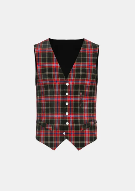 Norwegian Night Tartan Waistcoat Front