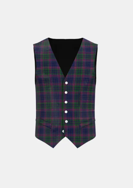 O’Connor Hugh Tartan Waistcoat Front