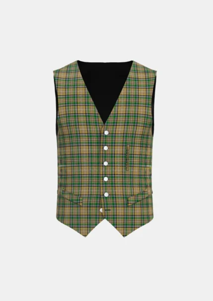 O’Farrell Tartan Waistcoat Front