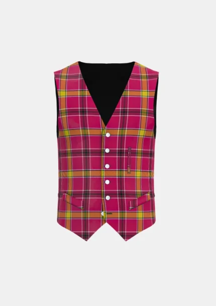 O’Meehan Tartan Waistcoat Front