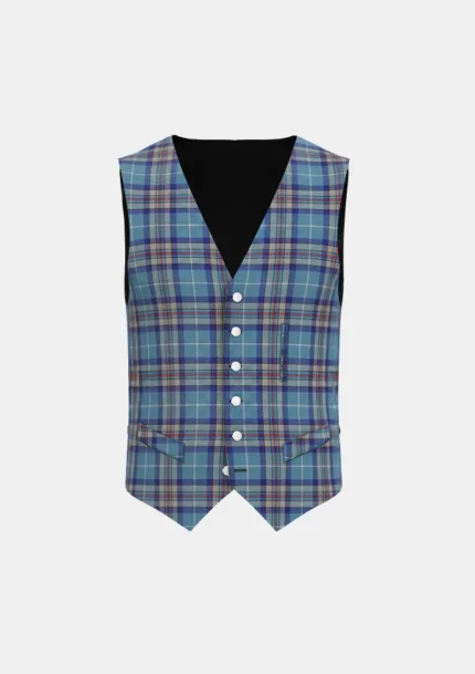 O’Reilly Tartan Waistcoat Front