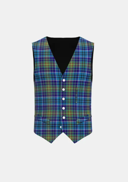 O’Sullivan Tartan Waistcoat Front