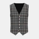 Oban Mist Tartan Waistcoat Front