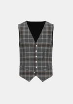 Oban Mist Tartan Waistcoat Front