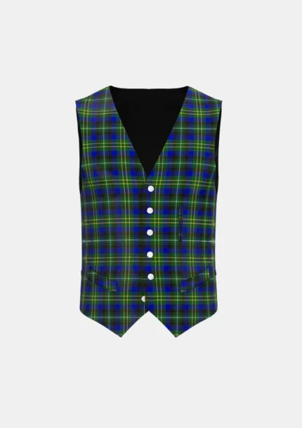 Orr Sharp Tartan Waistcoat Front