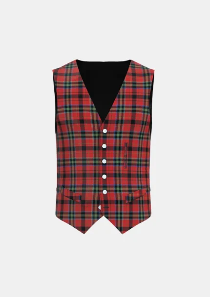 Osborne Charles Tartan Waistcoat Front