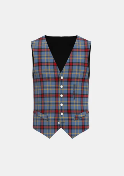 Perkins Tartan Waistcoat Front