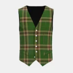 Pettigrew J & Family Tartan Waistcoat Front