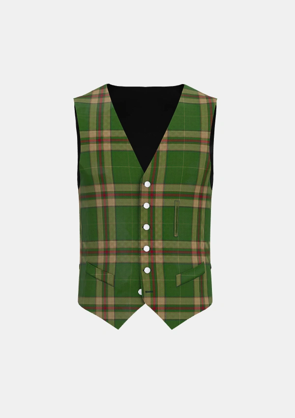 Pettigrew J & Family Tartan Waistcoat Front Pettigrew J & Family Tartan Waistcoat Front
