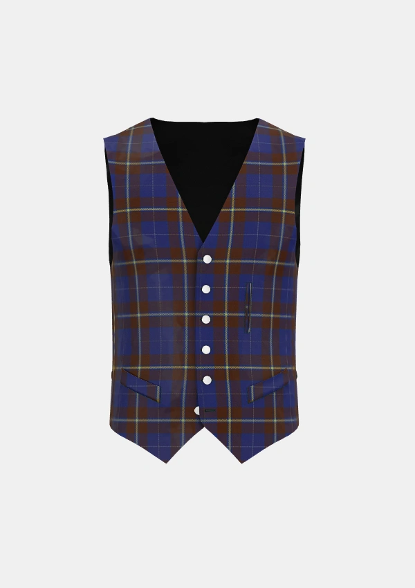 Potts Tartan Waistcoat Front Potts Tartan Waistcoat Front