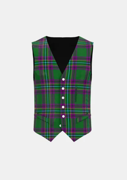 Powell Tartan Waistcoat Front